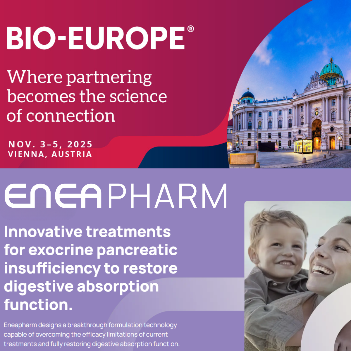 ENEAPHARM at BIO EUROPE 2025, November 3-5, VIENNA